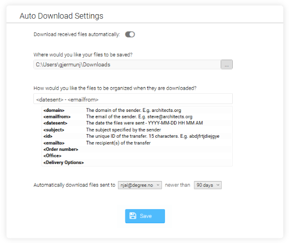 Checkbox so you can automatically download files
